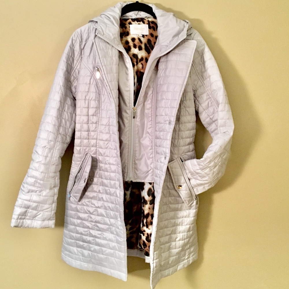 Laundry by Shelli Segal Matte Grey Packable Coat - Picture 2 of 8